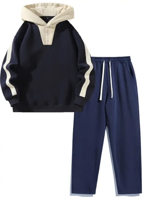 Drawstring Hooded Set – Men’s Sport-Casual