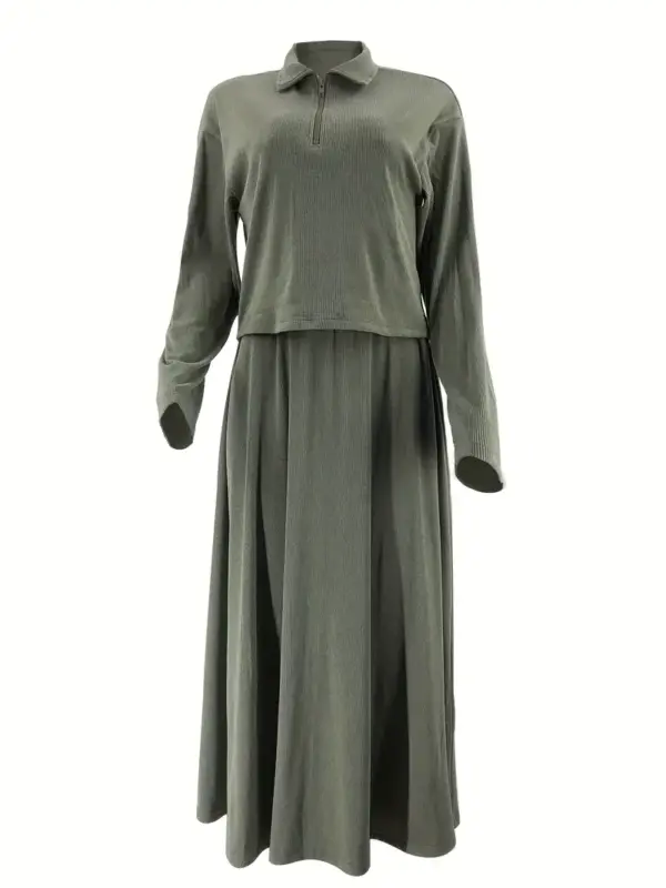 Elegant Modest Set of Top & Long Skirt - Image 2