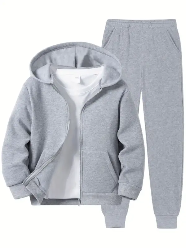PlushZip 2-Piece Hoodie & Pants Outfit