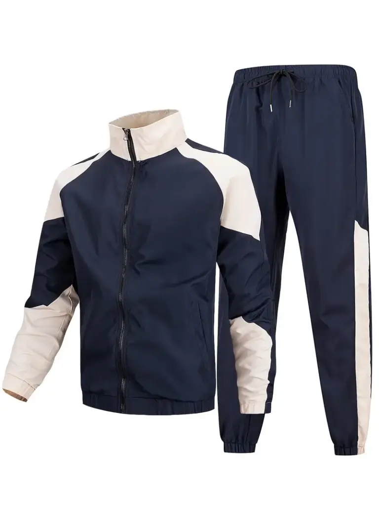Stand Collar Tracksuit – Contrast Color Set (4)