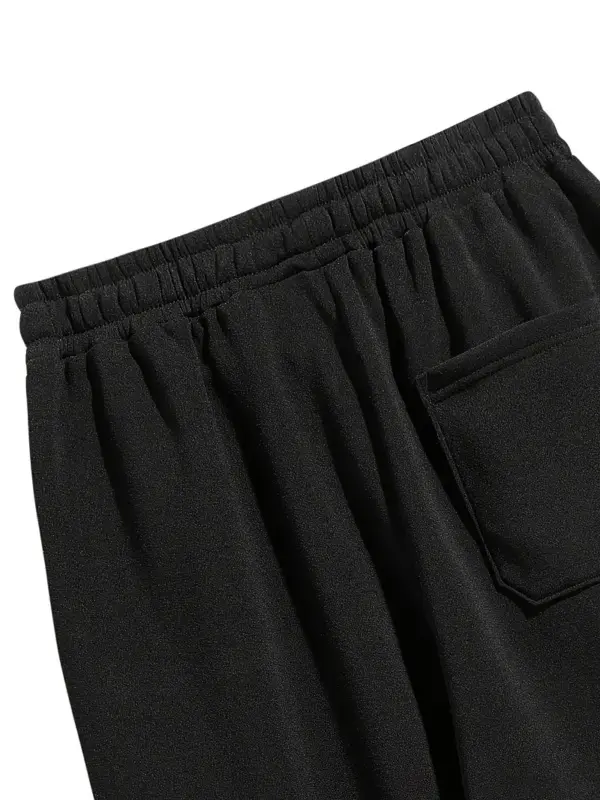 Black Hoodie Set – Zip Detail & Stretch Fabric - Image 4